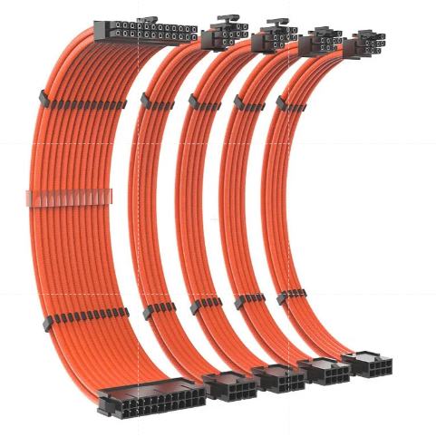 Dây Nguồn Bọc Lưới Nối Dài TEUCER SLEEVED EXTENSION CABLE - COLORFUL MOD