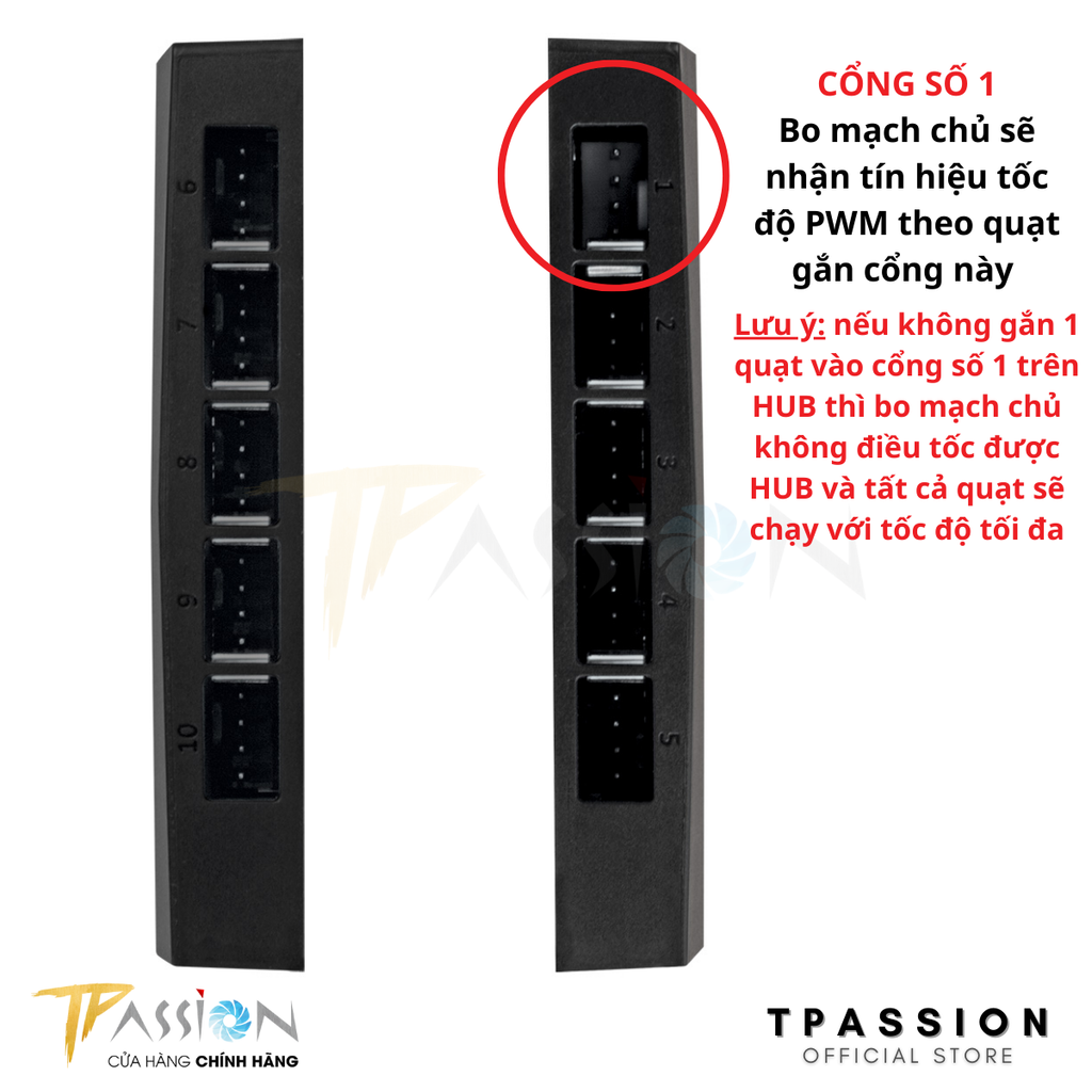 Hub chia nguồn quạt ARCTIC 10 CỔNG 4 PIN PWM | HUB AC