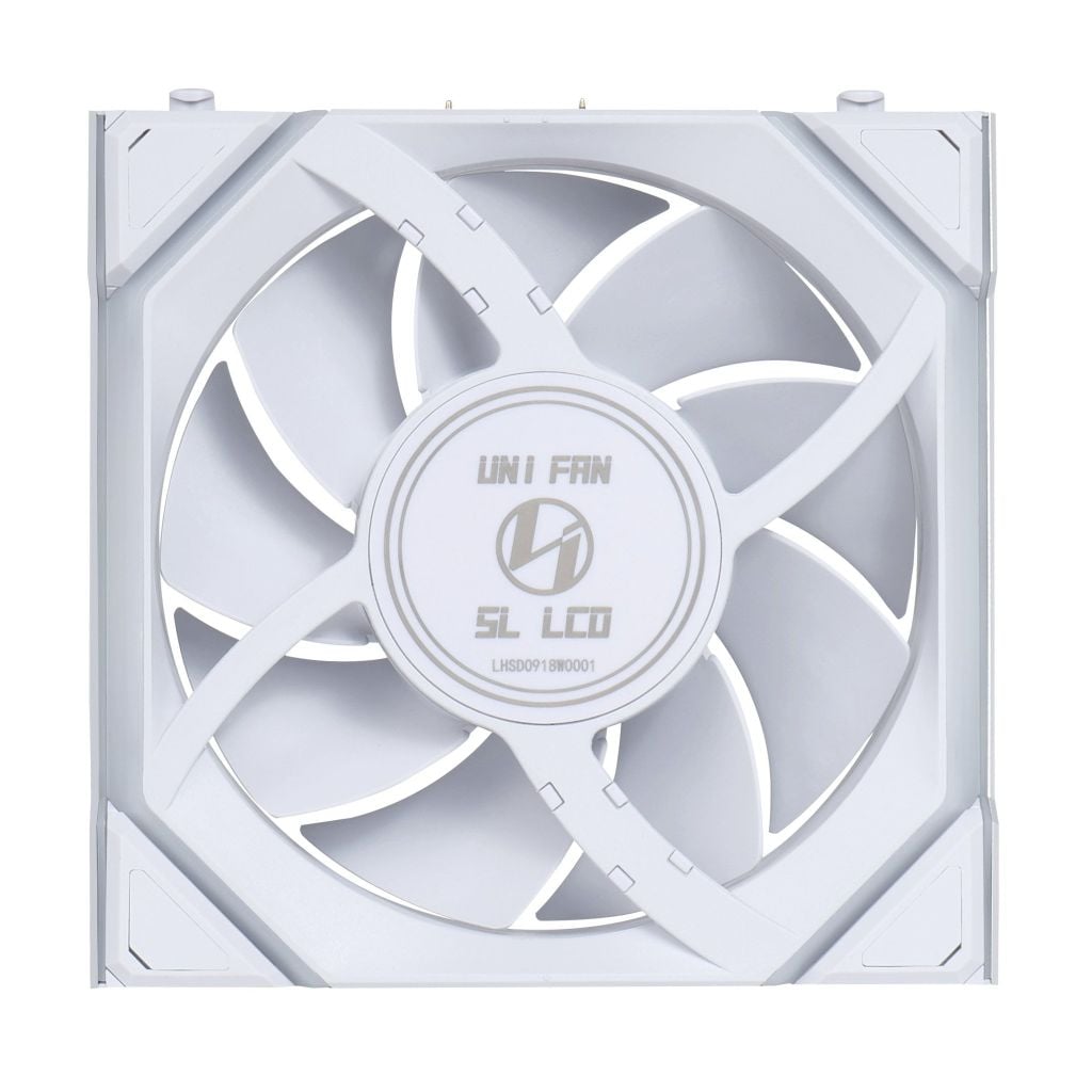 Fan Case LIAN LI UNI FAN SL WIRELESS LCD 120 | TRIPPLE PACK - WHITE (BỘ 3 CÁI KÈM HUB USB - CÁNH THUẬN)