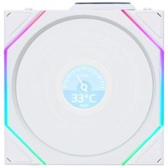 Fan Case LIAN LI UNI FAN TL WIRELESS LCD 120 REVERSE | TRIPPLE PACK - WHITE (BỘ 3 CÁI KÈM HUB USB - CÁNH NGƯỢC)
