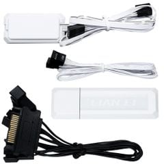 Fan Case LIAN LI UNI FAN TL WIRELESS LCD 120 REVERSE | TRIPPLE PACK - WHITE (BỘ 3 CÁI KÈM HUB USB - CÁNH NGƯỢC)