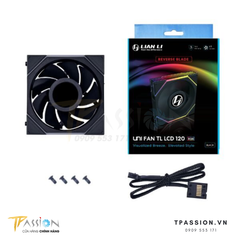 Quạt tản nhiệt LIAN LI UNI FAN TL LCD 120 / 140 | REVERSED BLADE | BLACK / WHITE | CÁNH NGƯỢC