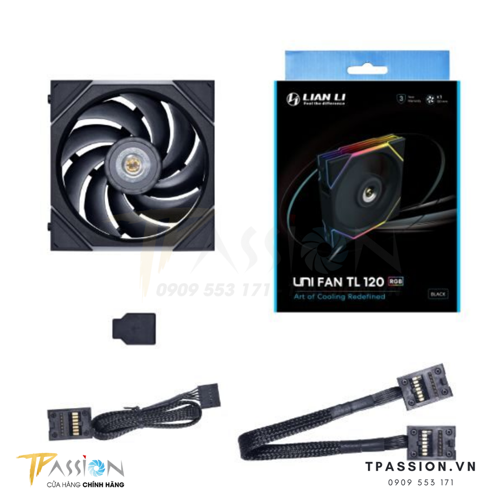 Quạt Fan Case LIAN LI UNI FAN TL 120 / 140 REVERSED BLADE (CÁNH ĐẢO) - BLACK / WHITE