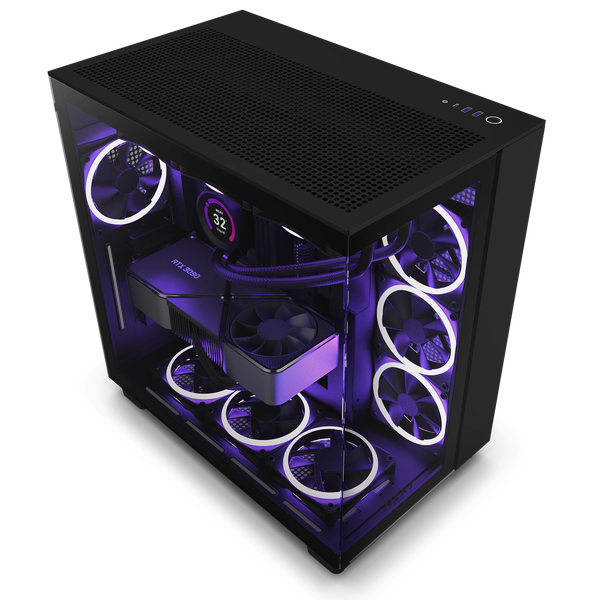 Vỏ Case máy tính NZXT H9 Flow All Black (Mid Tower / Màu Đen) CM-H91FB-01