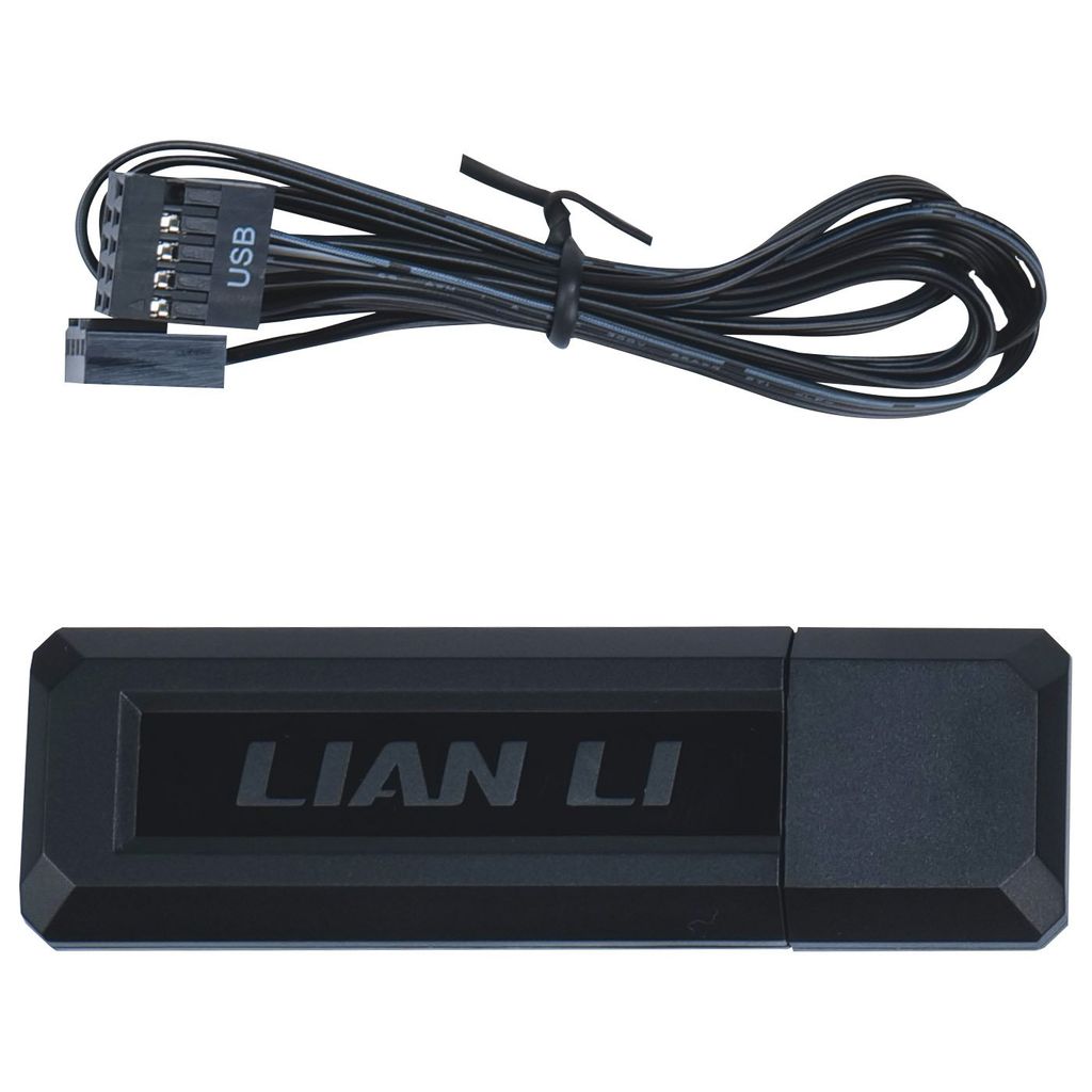 Fan Case LIAN LI UNI FAN SL WIRELESS LCD 120 REVERSE | TRIPPLE PACK - BLACK (BỘ 3 CÁI KÈM HUB USB - CÁNH NGƯỢC)