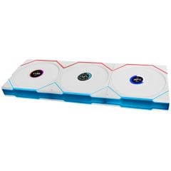 Fan Case LIAN LI UNI FAN TL WIRELESS LCD 120 | TRIPPLE PACK - WHITE (BỘ 3 CÁI KÈM HUB USB - CÁNH THUẬN)