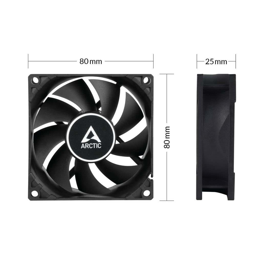 Quạt tản nhiệt Arctic F8 PWM PST | BLACK