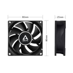 Quạt tản nhiệt Arctic F8 PWM PST | BLACK
