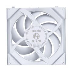 Fan Case LIAN LI UNI FAN SL WIRELESS LCD 120 REVERSE | TRIPPLE PACK - WHITE (BỘ 3 CÁI KÈM HUB USB - CÁNH NGƯỢC)