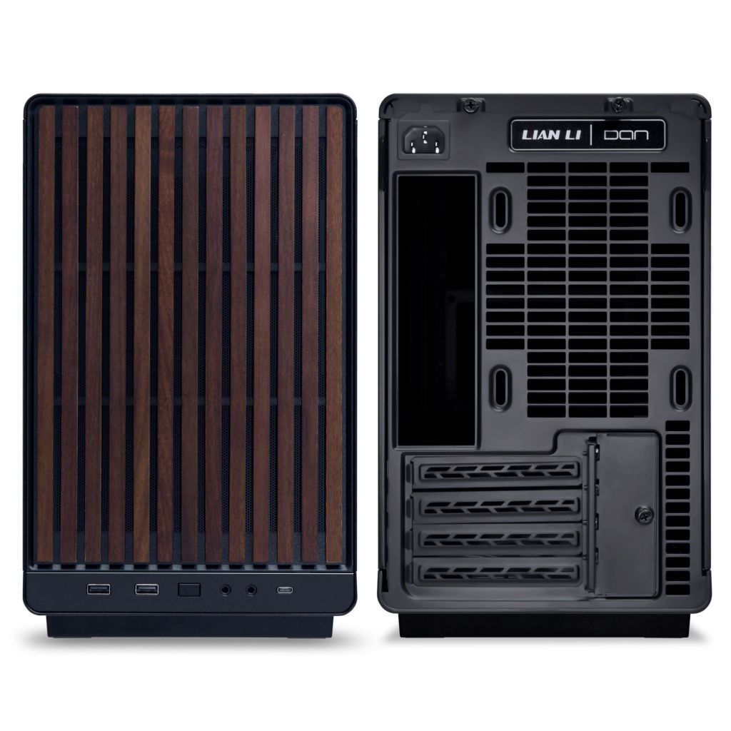 VỎ CASE MÁY TÍNH LIAN LI DAN A3 WOOD GLASS - mATX - BLACK (MATX/MFF/MẶT GỖ/KÍNH HÔNG)