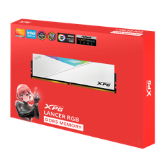 Bộ nhớ RAM PC ADATA XPG LANCER 64GB (2 x 32GB) DDR5 6000MHz - WHITE (AX5U6000C3032G-DCLARWH)