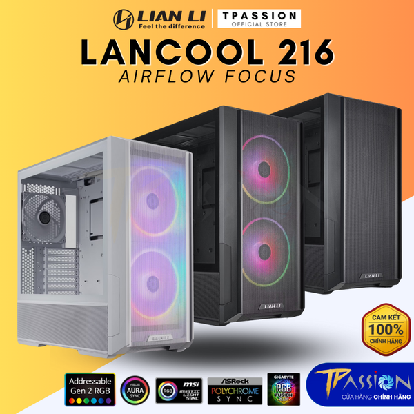 Vỏ case máy tính Lian Li LANCOOL 216 | ARGB - Black