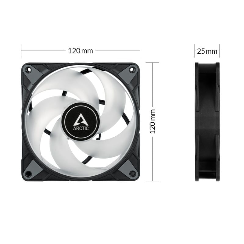 QUẠT TẢN NHIỆT ARCTIC P12 PWM PST A-RGB | PACK 3