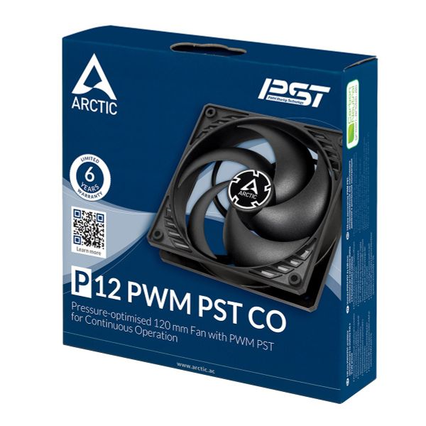 Quạt Fan Case Arctic P12 PWM PST CO - BLACK (vòng bi cầu kép Dual Ball/ 120mm)
