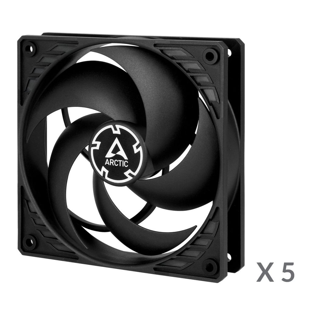 Bộ kit 5 quạt tản nhiệt Arctic P12 PWM PST Fan Black - Pack 5 Fan Case (ACFAN00137A)