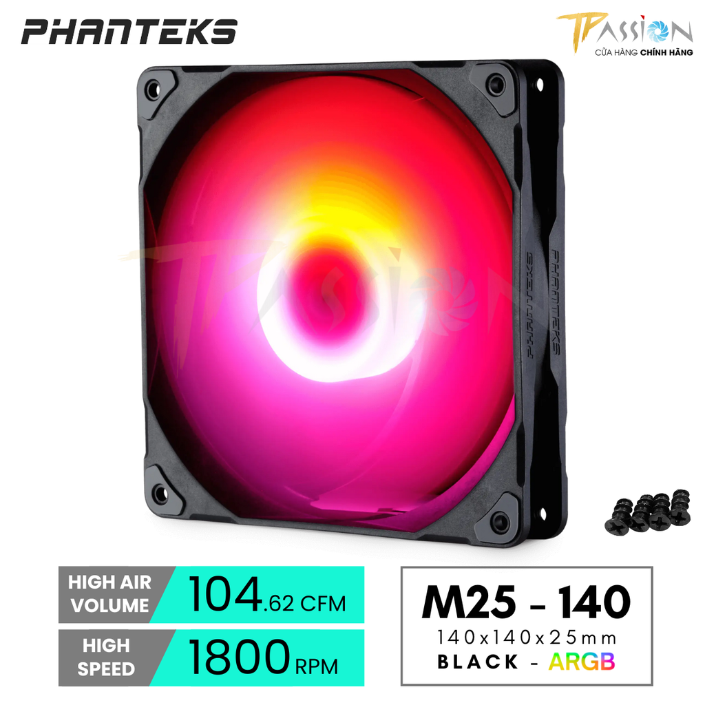 QUẠT FAN CASE PHANTEK M25 -140 | BLACK - WHITE