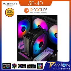 TẢN NHIỆT KHÍ CPU ID COOLING SE-40 LED RGB | BLACK