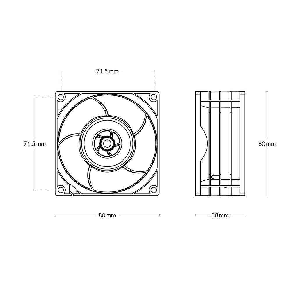 Quạt tản nhiệt Artic S8038 10k
