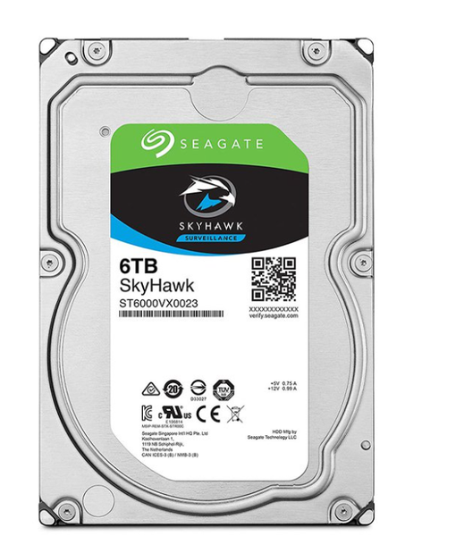 Ổ CỨNG HDD SEAGATE SKYHAWK | 6TB  | 3.5 INCH, 5400RPM, SATA, 256MB CACHE | (ST6000VX001)