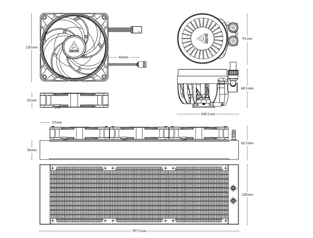 Tản nhiệt nước Arctic Liquid Freezer III 360 A-RGB | BLACK - WHITE | LF360