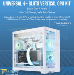 Bộ giá dựng VGA LIAN LI UNIVERSAL 4 - SLOTS VERTICAL GPU KIT ( KÈM RISER PCIe 4.0 )