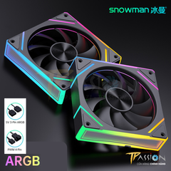 Quạt Fan case 12cm MAGIC SNOWMAN F-125 LED ARGB BLACK / WHITE