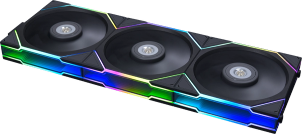 Bộ 3 Quạt LIAN LI UNI FAN TL 120 RGB - TRIPPLE PACK - BLACK (CÁNH THUẬN/MÀU ĐEN/KÈM HUB)