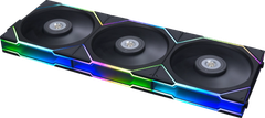 Bộ 3 Quạt LIAN LI UNI FAN TL 120 RGB - TRIPPLE PACK - BLACK (CÁNH THUẬN/MÀU ĐEN/KÈM HUB)