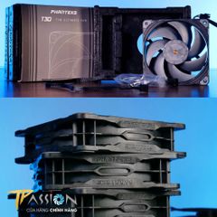 Quạt fan case 12CM PHANTEKS T30 - 120 3000RPM PWM - Chính hãng, Quạt tản nhiệt 4 Pin điều tốc, quay êm