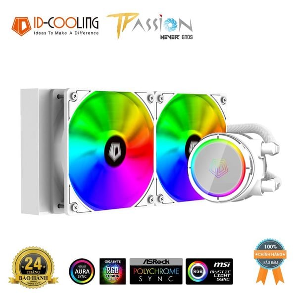 Tản nước AIO CPU ID-COOLING ZOOMFLOW 240XT | 240-XT SNOW EDITION LED ARGB
