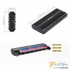 Box ổ cứng SSD M2 SILVERSTONE SST - MS13 LED RGB