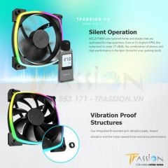 Quạt tản nhiệt Montech AX120 | RX120 PWM  |  REVERSE LED viền ARGB