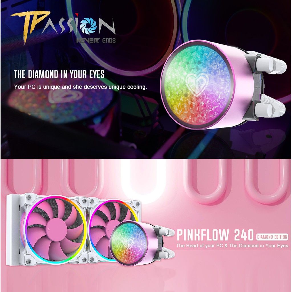 Tản nước AIO CPU ID-COOLING PINKFLOW 240 DIAMOND EDITION LED ARGB