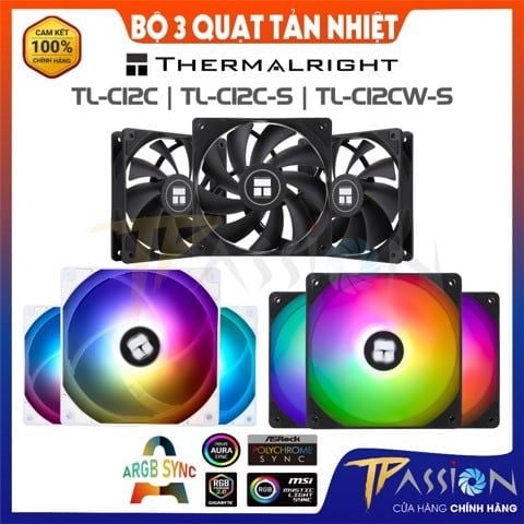QUẠT FAN CASE Thermalright TL C12CS | BLACK ARGB | 1 FAN