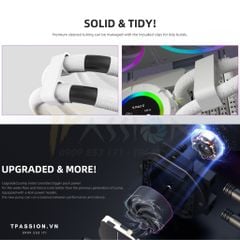 Tản nhiệt nước AIO CPU ID-COOLING SPACE LCD SL360 / SL240 ARGB BLACK / WHITE - Chính hãng BH 5 NĂM PWM, màn hình, LED 5v