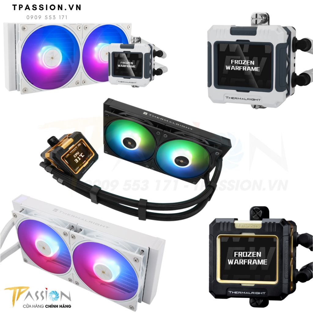 Tản nhiệt nước CPU AIO THERMALRIGHT FROZEN WARFRAME LCD 360 | BLACK WHITE