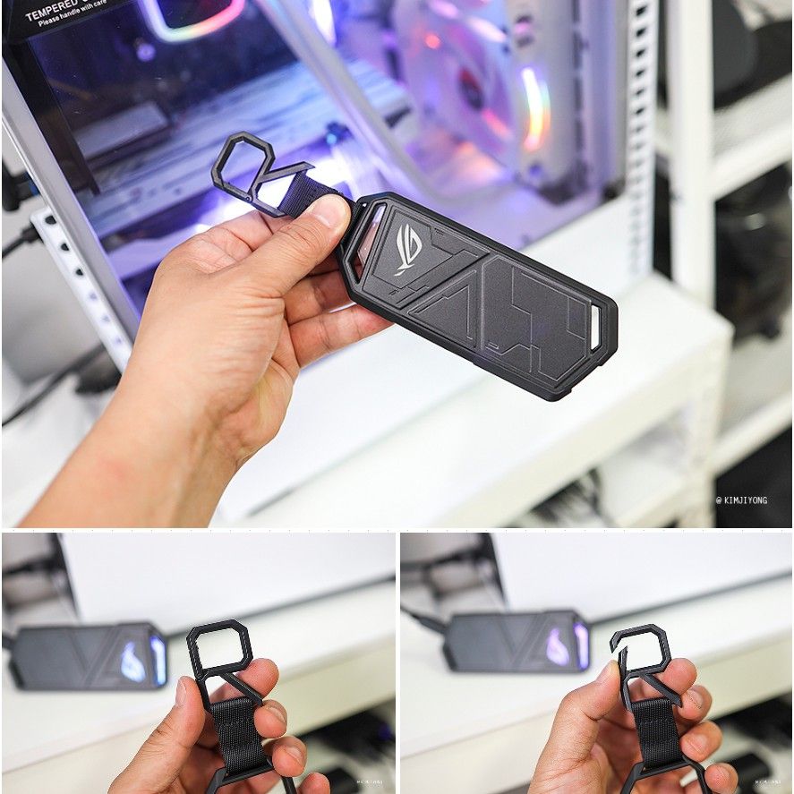 Hộp đựng ổ cứng SSD ASUS ROG STRIX ARION ESD-S1C có LED RGB đồng bộ Aura Sync
