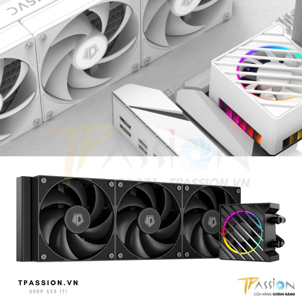Quạt fan case 12cm ID-COOLING AF-125-K / AF-125-W (Tốc độ 2000RPM/ PWM PST)