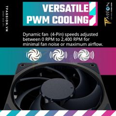 Quạt Fan Case 12cm Cooler Master Mobius 120 PWM - Chính hãng, tốc 2050RPM, quạt tản nhiệt 120 mm hiệu năng cao