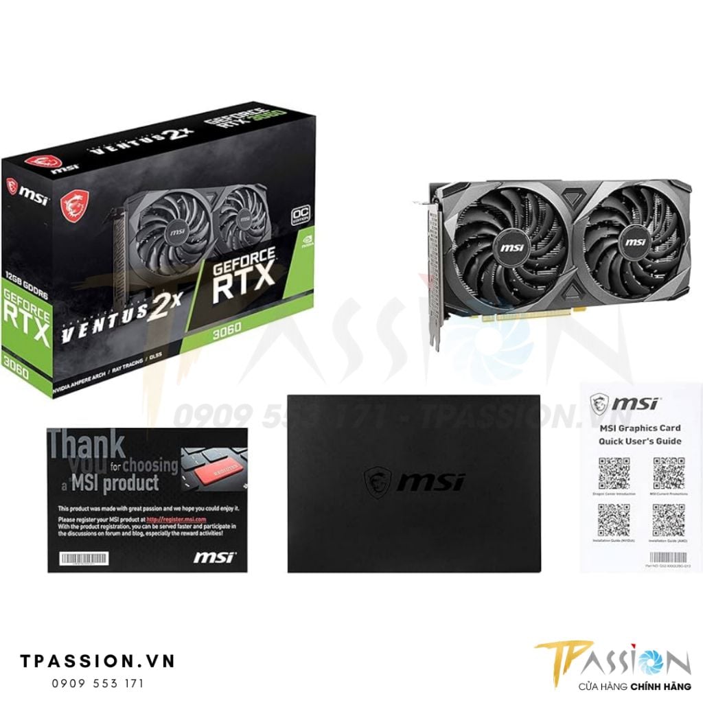 VGA Card màn hình MSI GeForce RTX 3060 VENTUS 2X 12GB OC