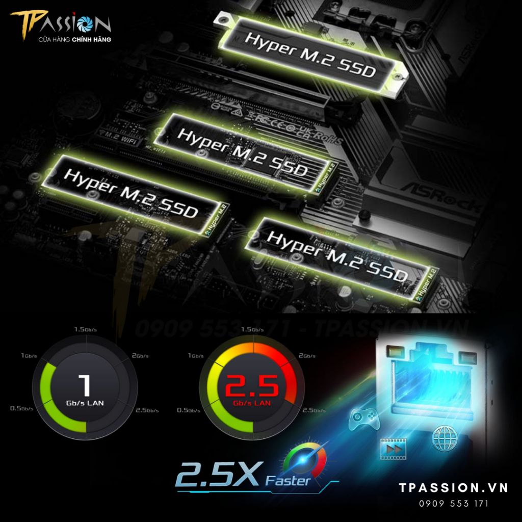 Bo mạch chủ ASROCK Z790 PRO RS D5 WIFI DDR5 PCIe 5.0 - Chính hãng (Mainboard  WIFI 6E / LGA1700 / ATX / 4XDDR5 )