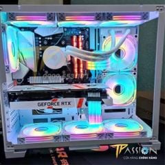 Quạt fan case 12cm NEEDMAX Ausen Prism II ARGB HALO LED vô cực, vòng ring - Chính hãng, PWM PST, tản nhiệt trắng hồng