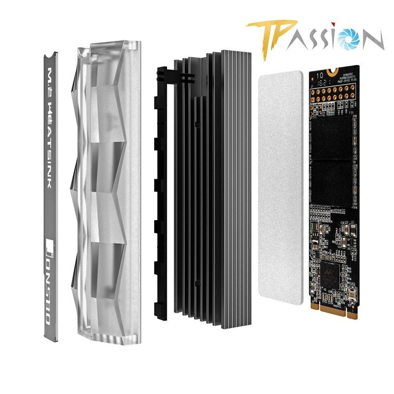 Tản nhiệt SSD M2 Jonsbo LED RGB tự động (hiệu ứng Rainbow không cần cổng RGB)