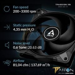 Quạt tản nhiệt Arctic P12 MAX | BLACK & WHITE