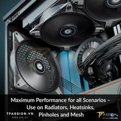 Quạt tản nhiệt Fan Case 14cm Arctic P14 Max Black / White - Chính hãng, tốc độ 2800 RPM, 140mm, điều tốc 4 Pin PWM