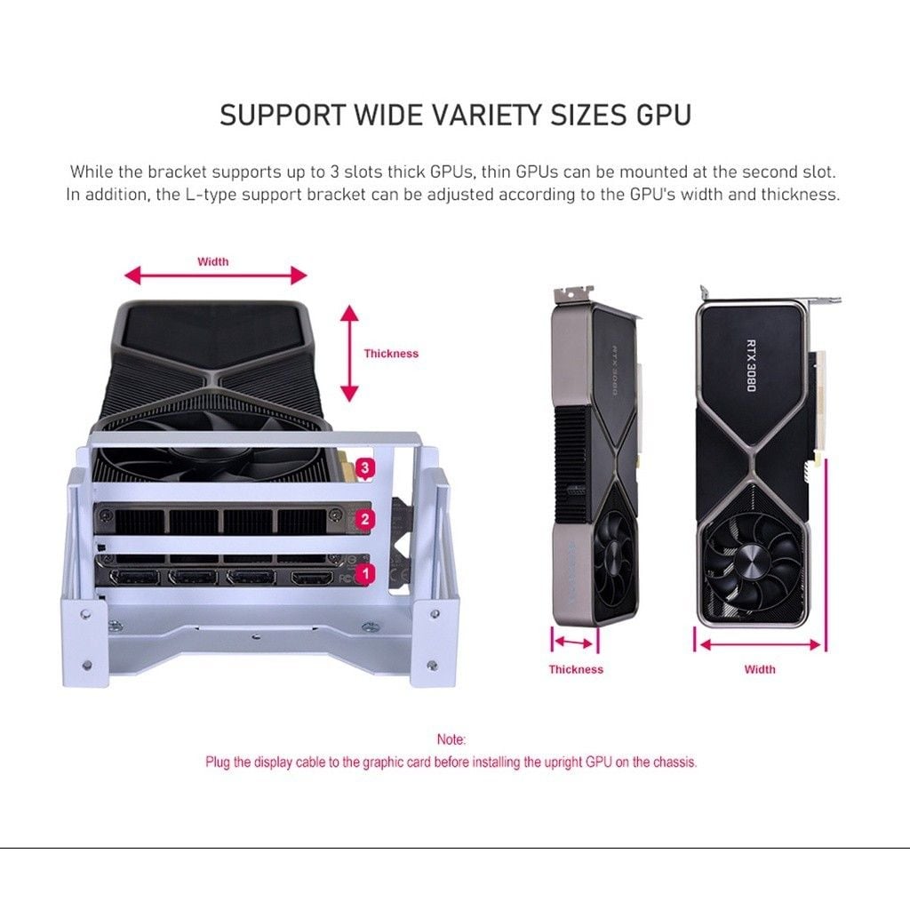 Bộ dựng đứng dọc VGA Lian Li O11DE-2X | 2W Upright GPU Kit cho case O11 Dynamic EVO kèm dây PCI-E 4.0 Riser - O11DE 2X