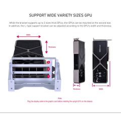 Bộ dựng đứng dọc VGA Lian Li O11DE-2X | 2W Upright GPU Kit cho case O11 Dynamic EVO kèm dây PCI-E 4.0 Riser - O11DE 2X