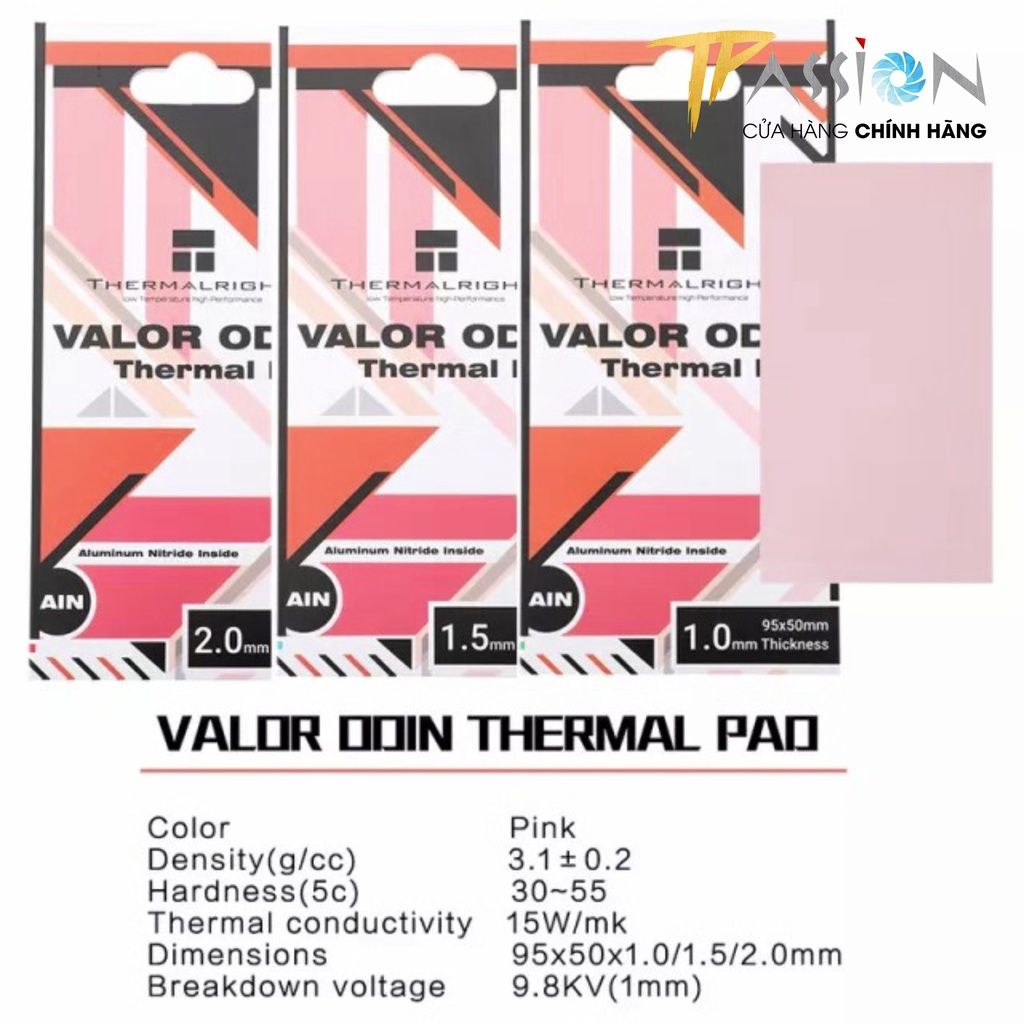 Miếng dán tản nhiệt ThermalRight VALOR ODIN Thermal Pad 15W/mk 95x50mm