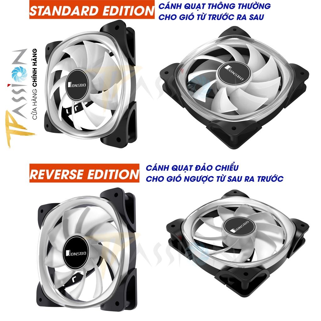 Quạt Fan Case 12cm JONSBO FR-701 HALO ARGB 5V | LED viền | Full LED Reverse