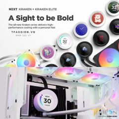 Tản nhiệt nước AIO CPU NZXT KRAKEN ELITE 360 RGB / 360 RGB (Black / White)  - Chính hãng BH 6 năm